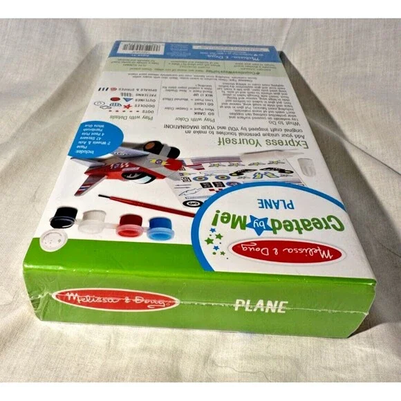 NEW Melissa & Doug Created by Me! Plane 9518 Wooden Craft Kit w Stickers & Paint - Picture 3 of 6